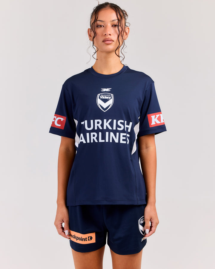 MVFC Women's ProSport Training Tee - Navy/Grey/White