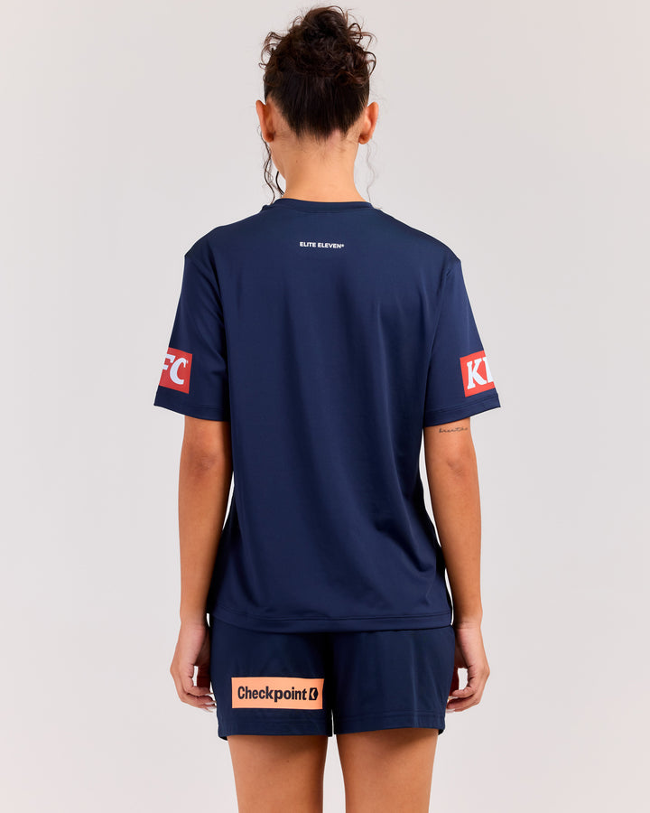 MVFC Women's ProSport Training Tee - Navy/Grey/White