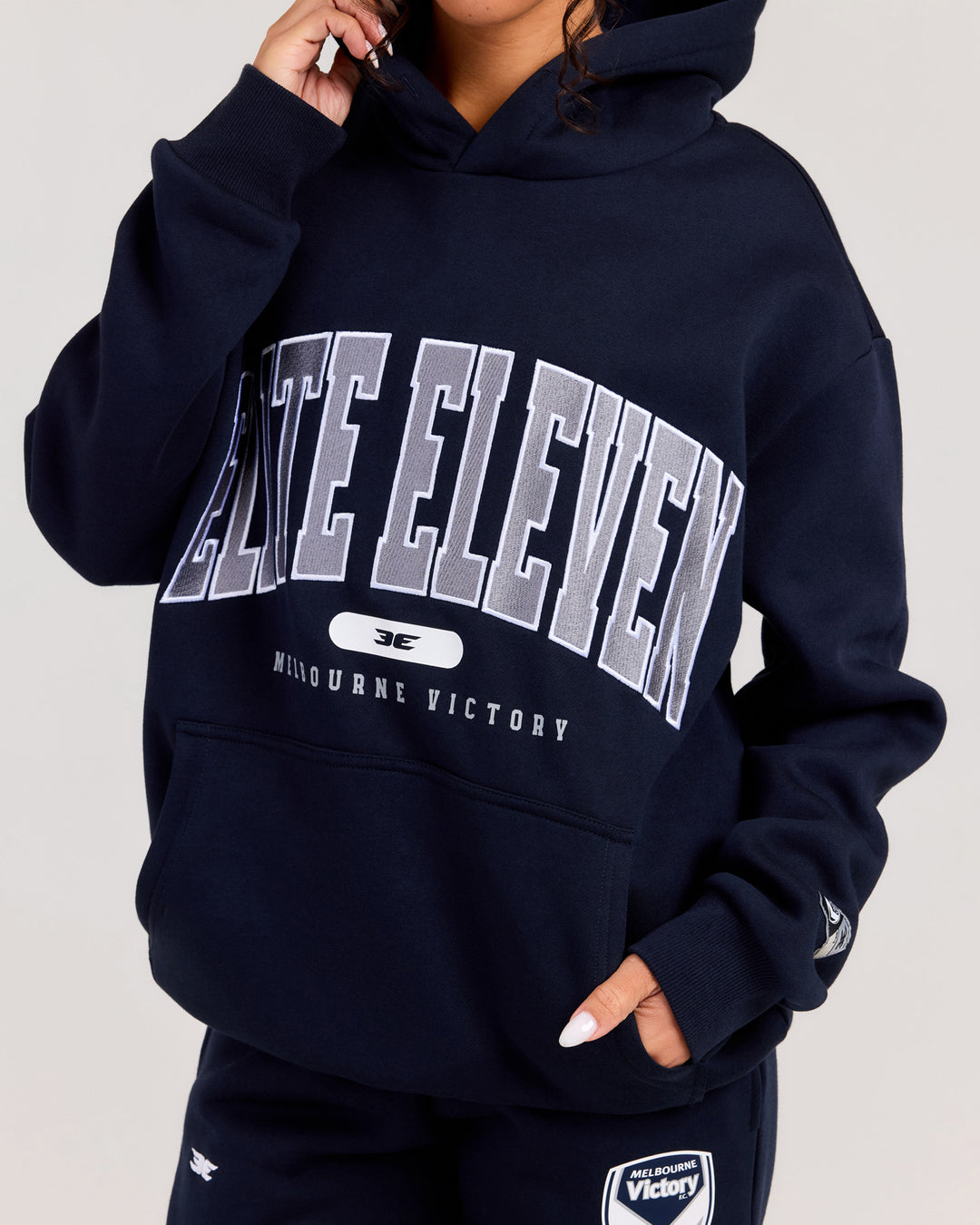 Victory College Hoodie - Navy/White