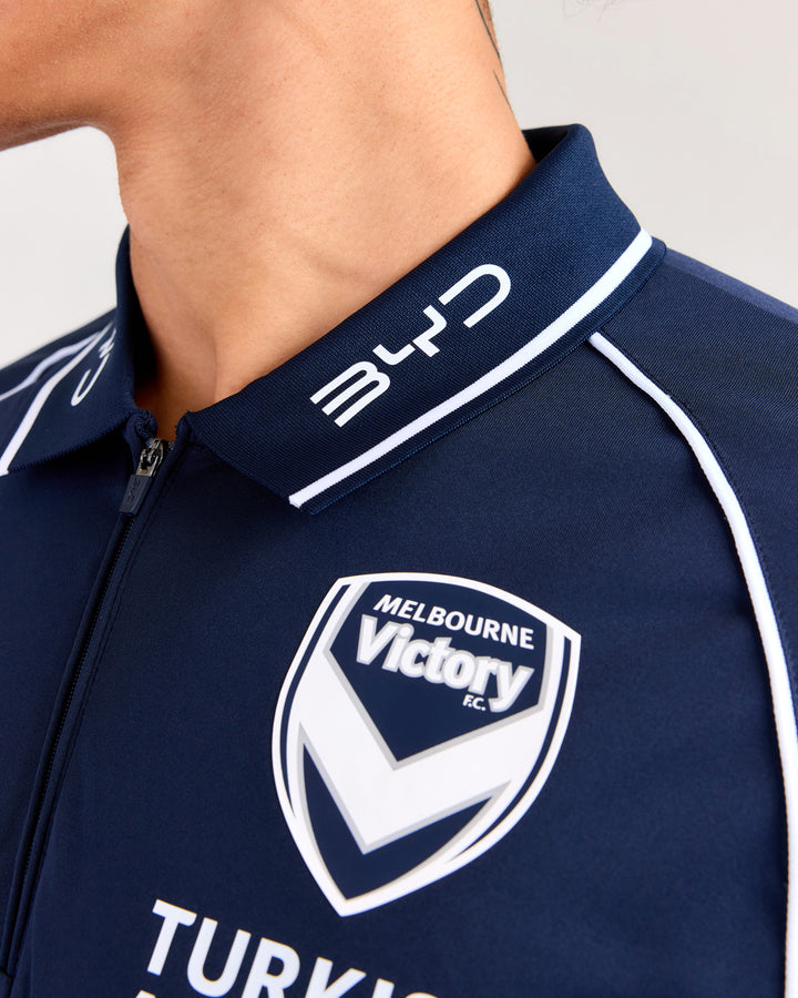 MVFC Men's Media Polo - Navy/Grey/White