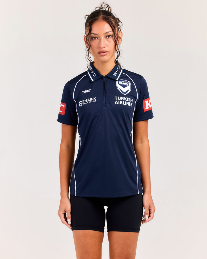MVFC Women's Media Polo - Navy/Grey/White