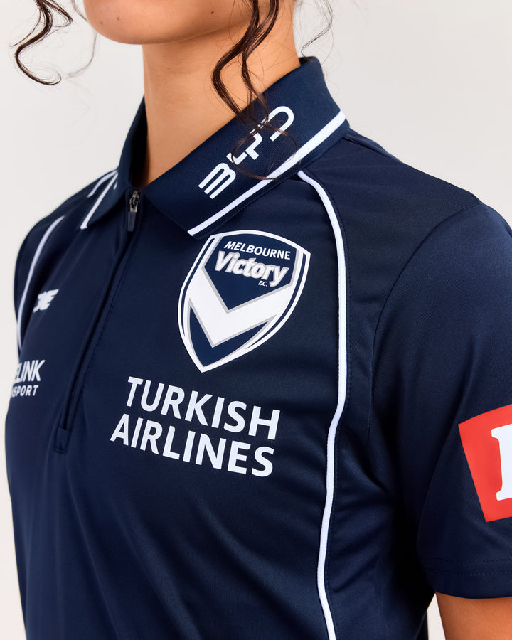 MVFC Women's Media Polo - Navy/Grey/White