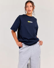 Women's VTID Oversized Tee - Navy/White/Lime