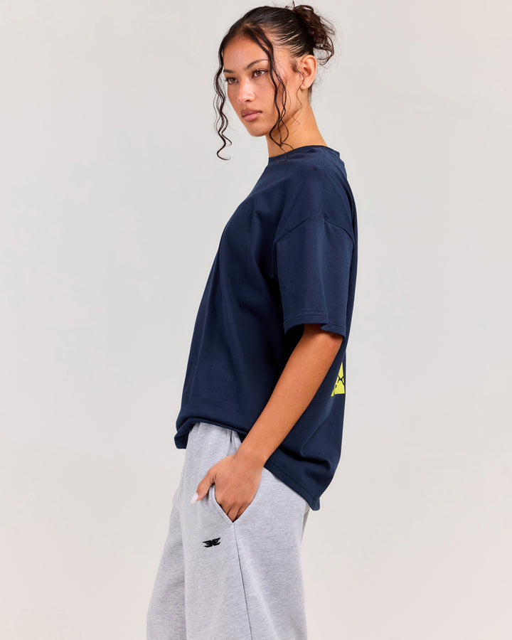 Women's VTID Oversized Tee - Navy/White/Lime
