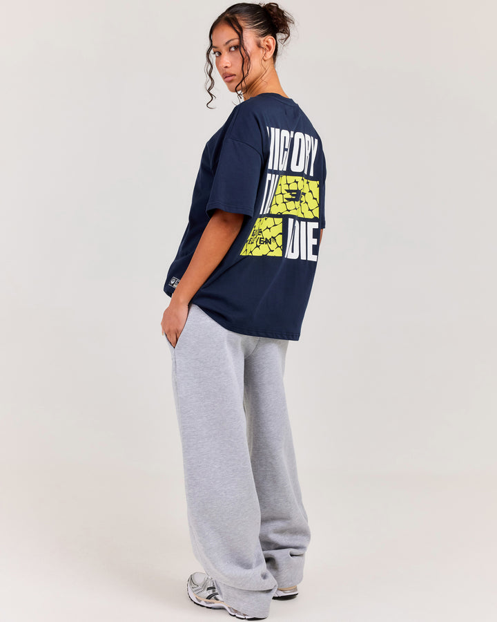 Women's VTID Oversized Tee - Navy/White/Lime