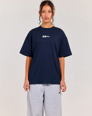 Women's Victory Express Oversized Tee - Navy/White