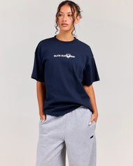 Women's MVFC Registered Oversized Tee - Navy/White