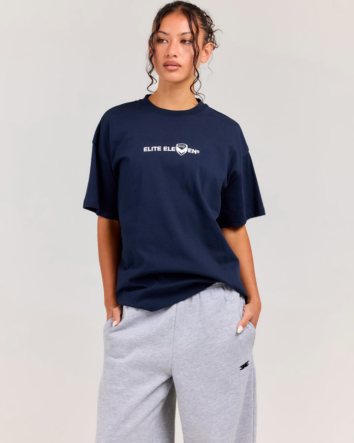Women's MVFC Registered Oversized Tee - Navy/White