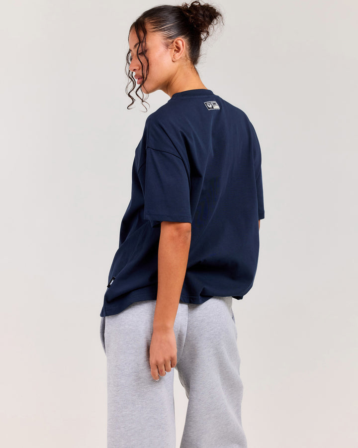 Women's MVFC Registered Oversized Tee - Navy/White