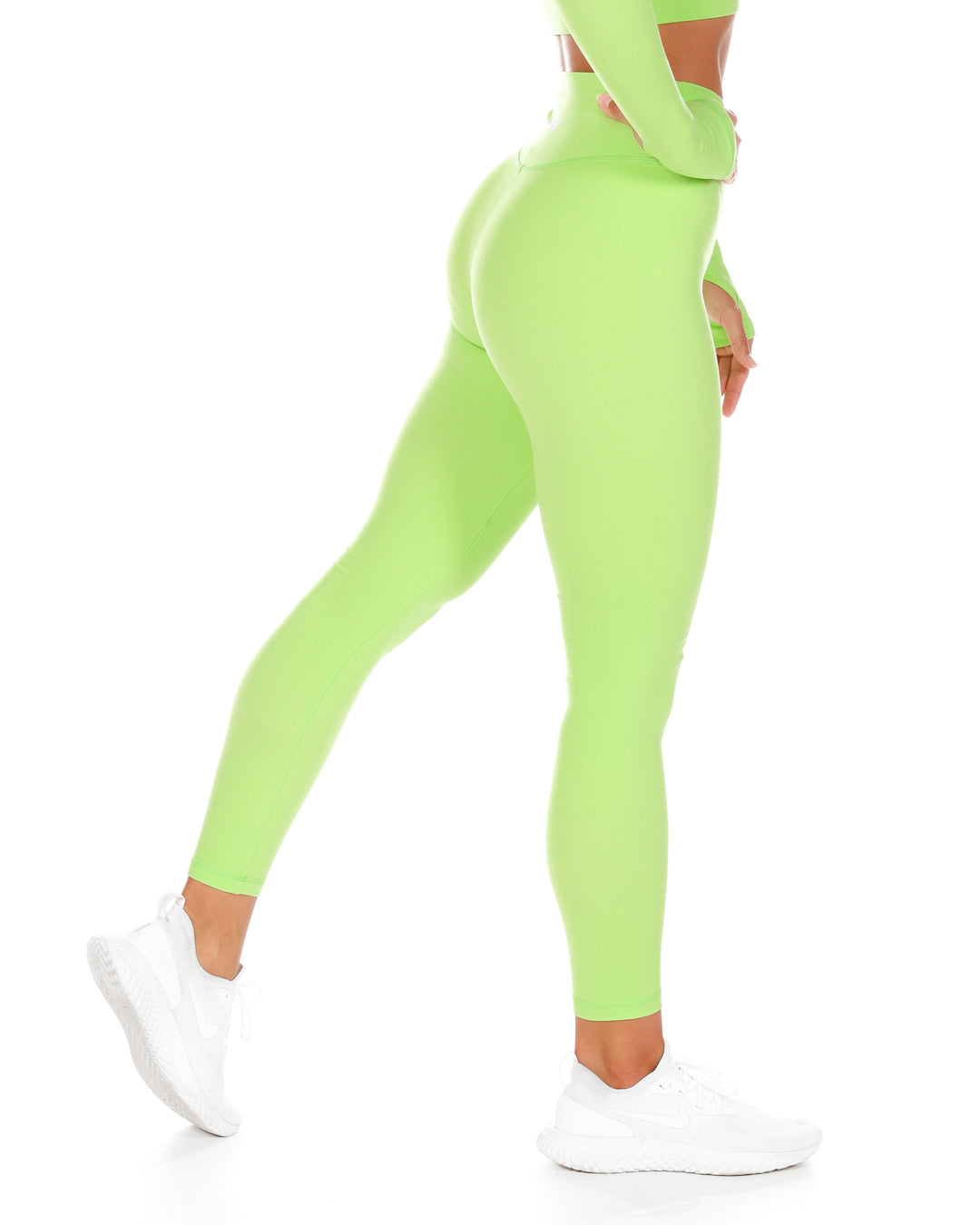 Cross Over Leggings - Lime