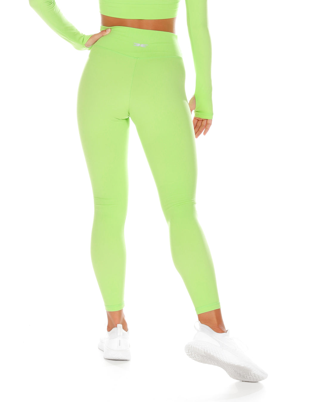 Cross Over Leggings - Lime