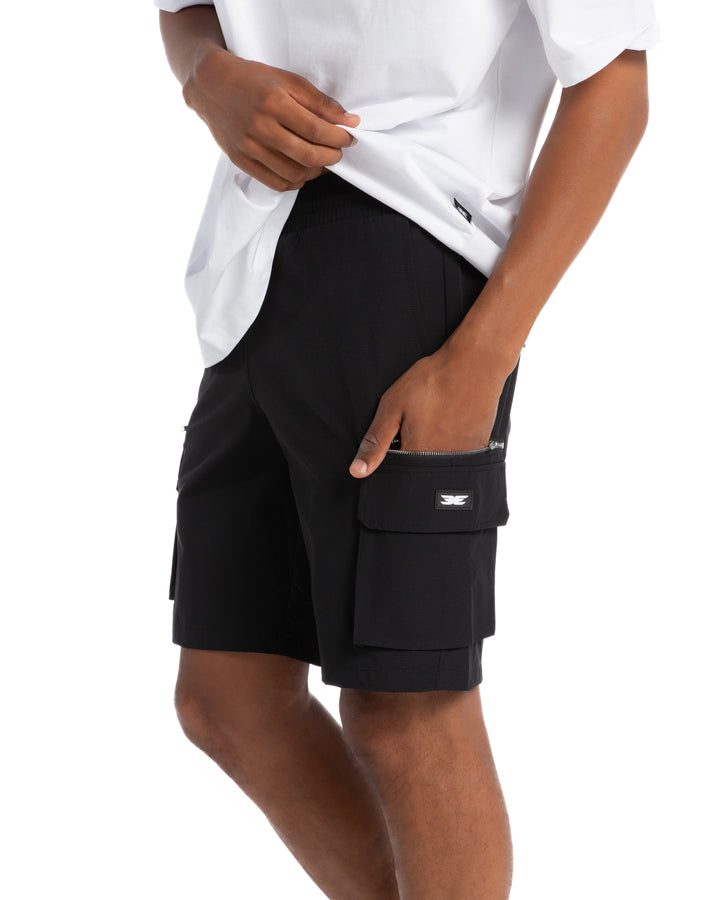 Utility Cargo Shorts - Black