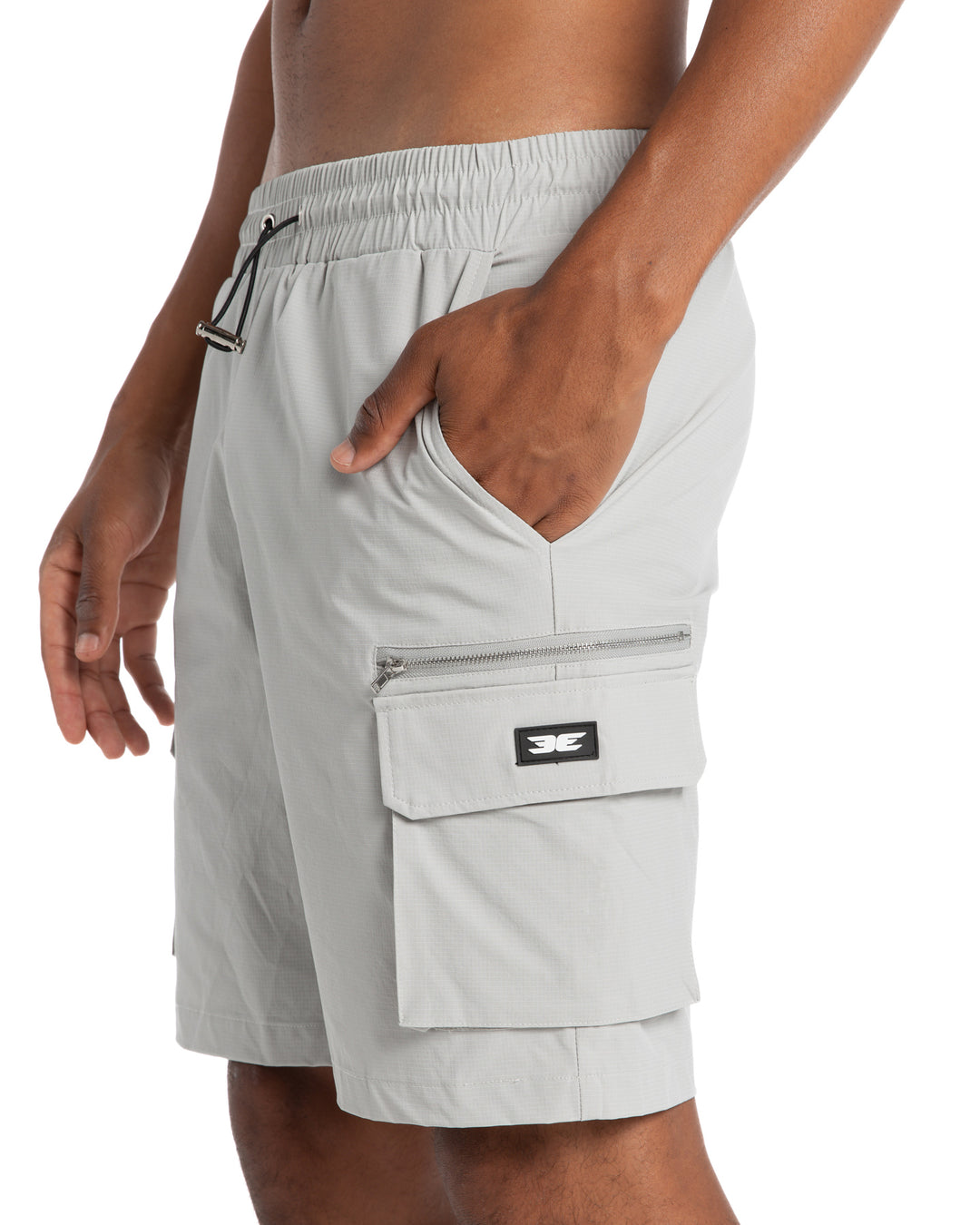 Utility Cargo Shorts - Light Grey