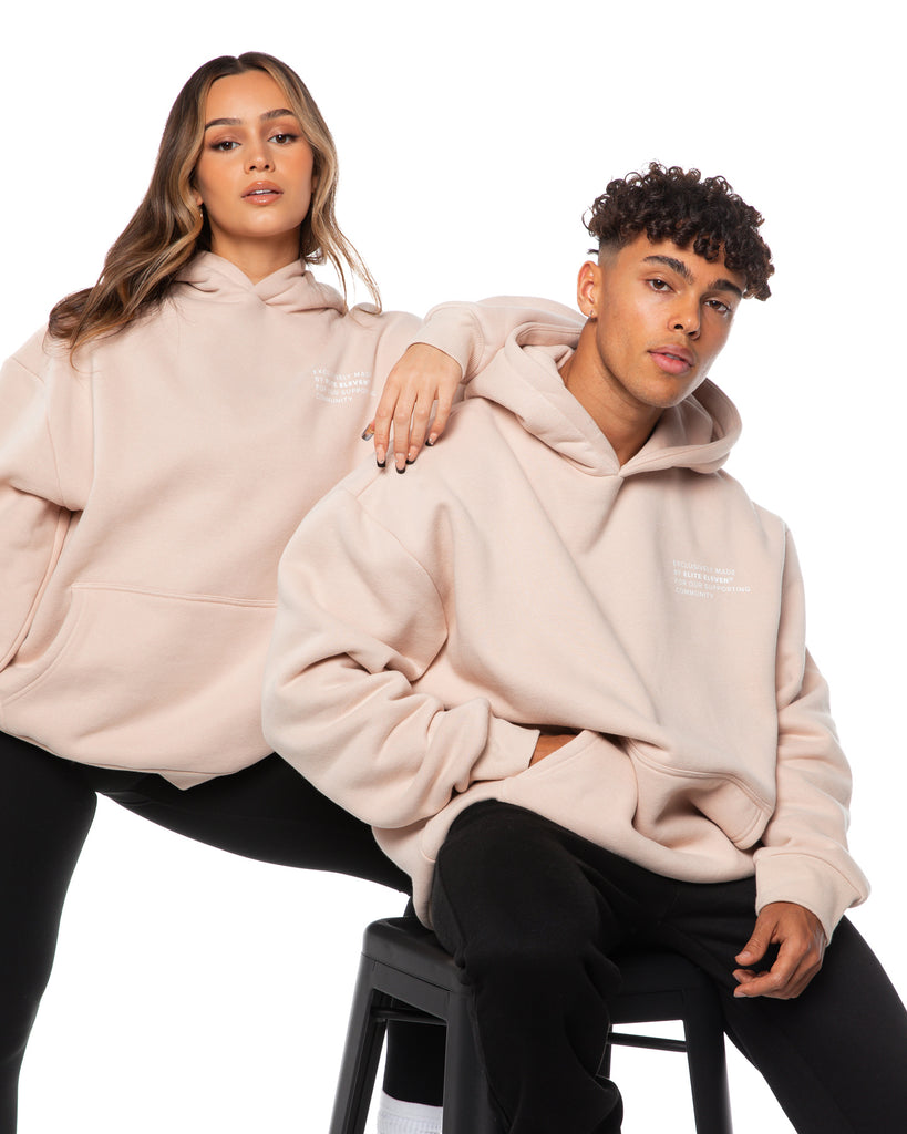 Community Hoodie - Beige – Elite Eleven