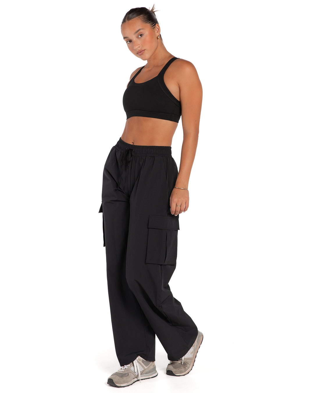 Oversized Cargo Pants - Black