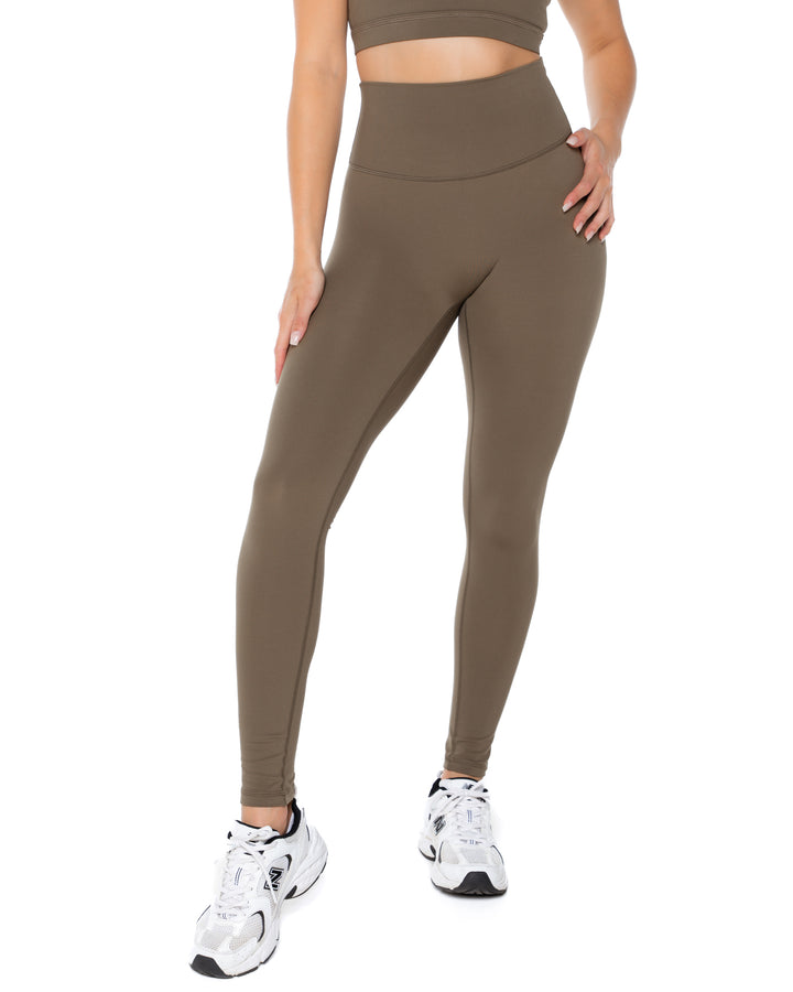 Aura Scrunch Leggings - Dusty Khaki