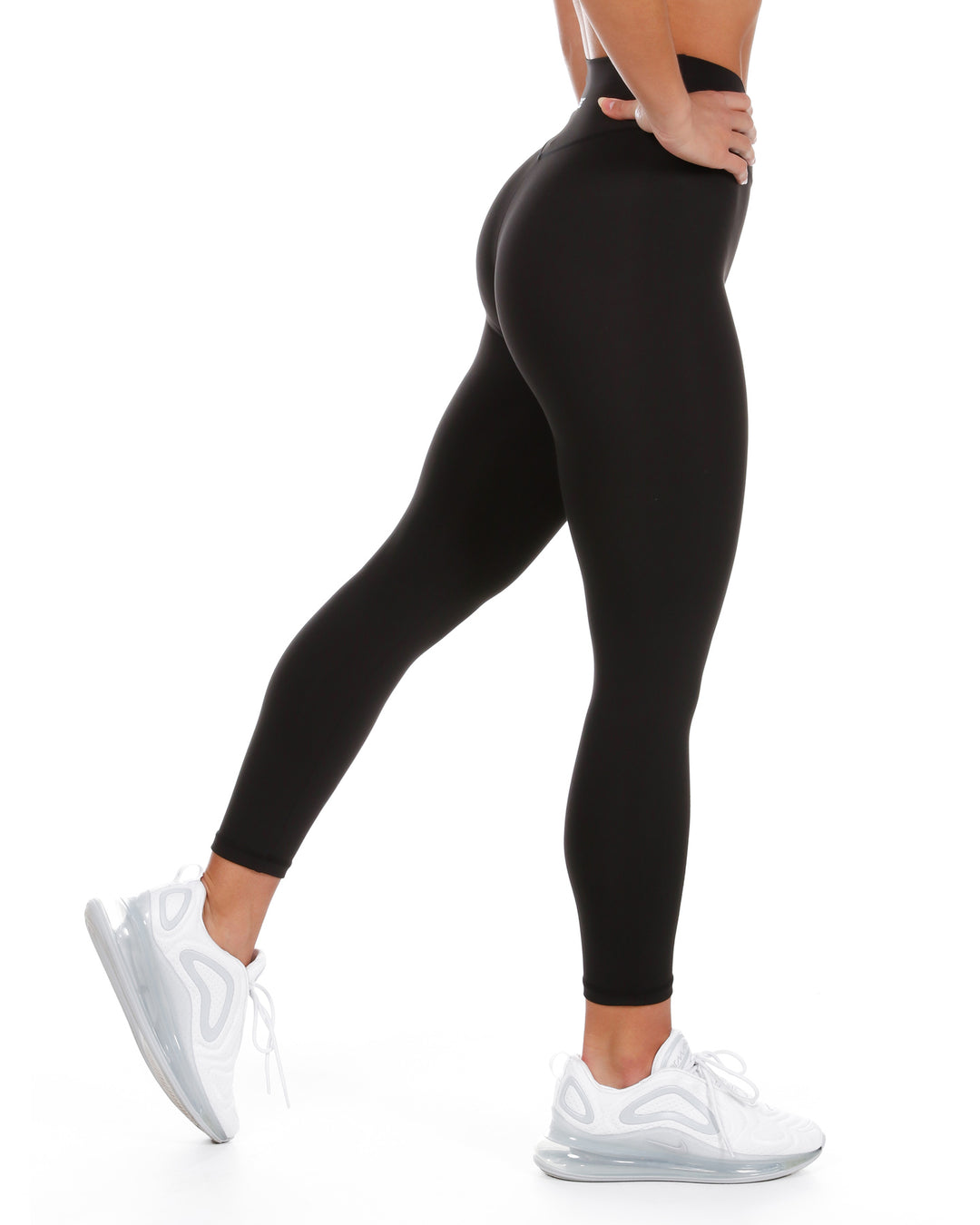 7/8 Cross Over Leggings - Black