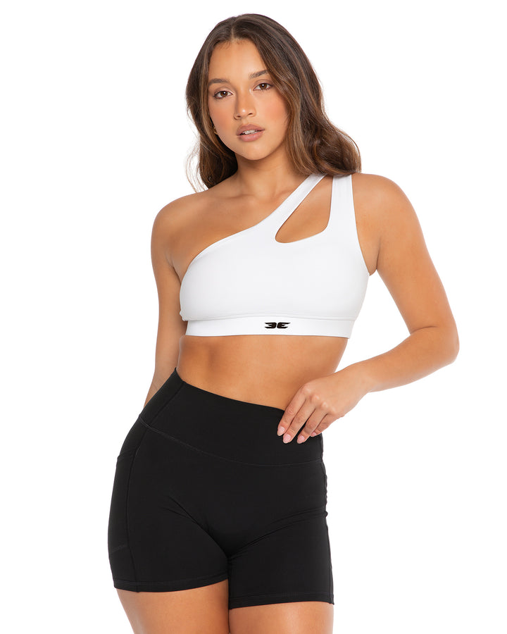 Asymmetric Bra - White