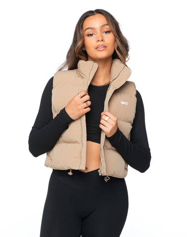 Cropped Puffer Vest - Blue Blizzard – Elite Eleven