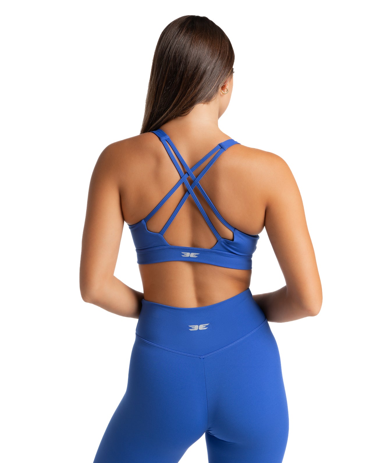 Sports Bra Elite Leather Effect Electric Blue Color – Oxigeno Swimwear and  Activewear